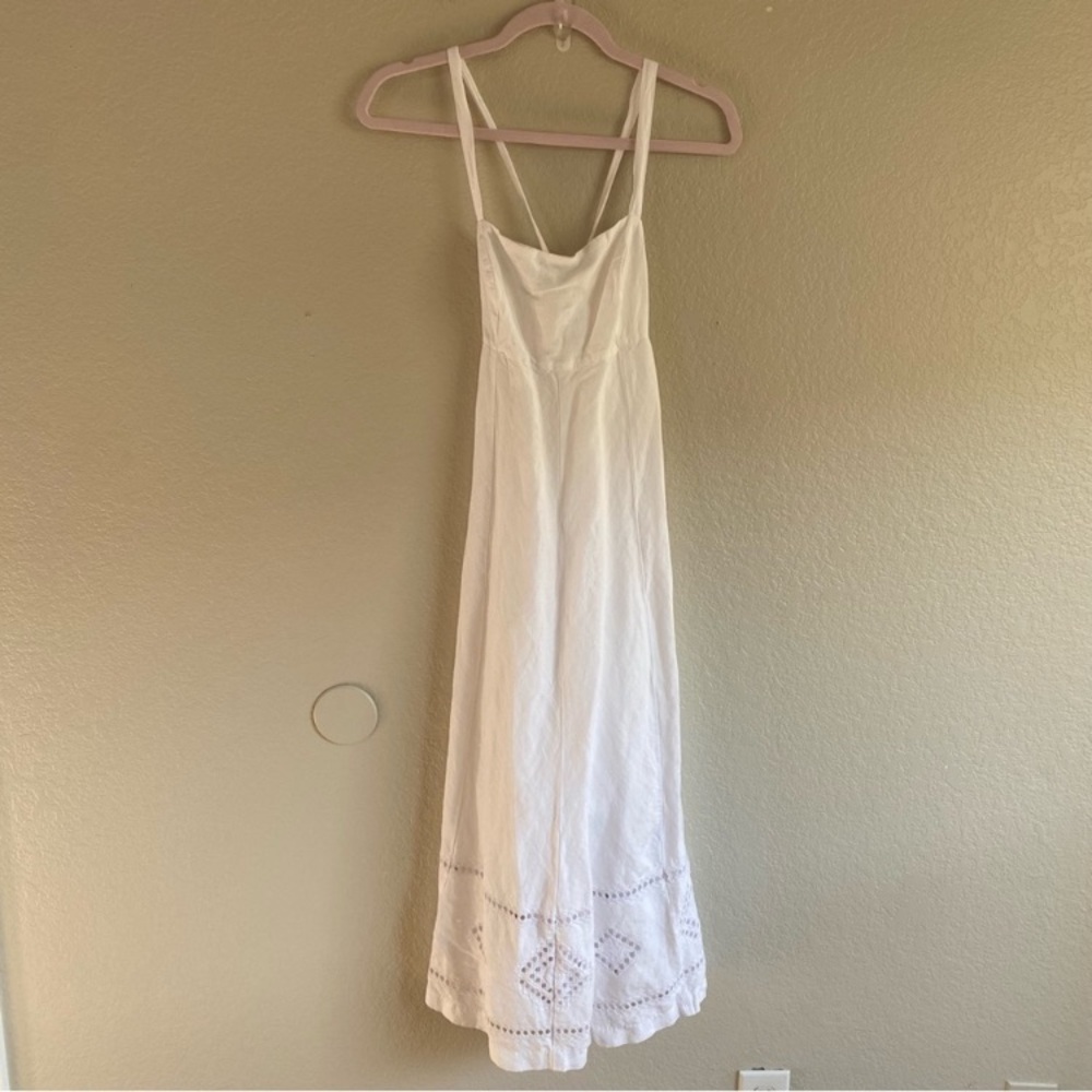 Madewell White Eyelet-Hem Linen Maxi Dress - Picture 6 of 8